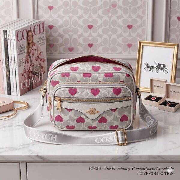 LK2745 - CROSSBODY CON 3 COMPARTIMIENTOS x "COACH" (1 PZA)