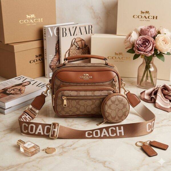 PL01188 - CROSSBODY CON 4 COMPARTIMIENTOS Y CON MONEDERO x "COACH" (1 PZA)