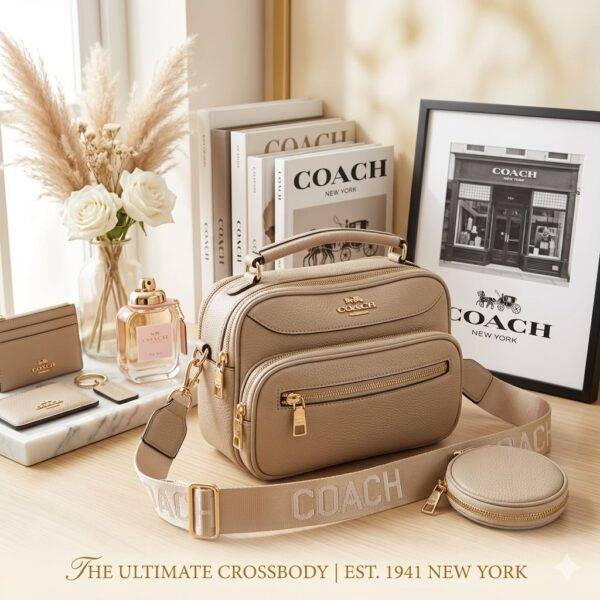 PL01188 - CROSSBODY CON 4 COMPARTIMIENTOS Y CON MONEDERO x "COACH" (1 PZA)