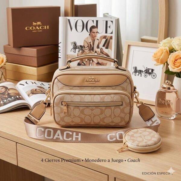 PL01188 - CROSSBODY CON 4 COMPARTIMIENTOS Y CON MONEDERO x "COACH" (1 PZA)