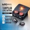 8690 - AUDIFONOS CON ESTUCHE DE CARGA "M90 PRO" (1 PZA)