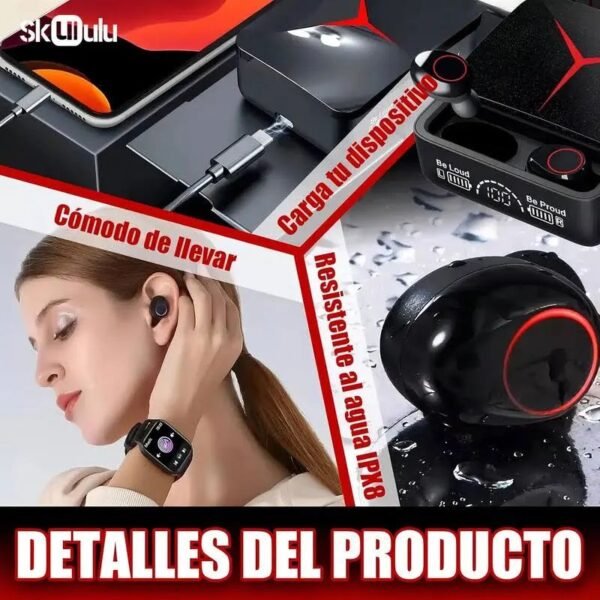 8690 - AUDIFONOS CON ESTUCHE DE CARGA "M90 PRO" (1 PZA)