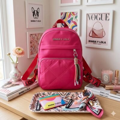 BB-544 - MOCHILA CON LLAVERO x "BIMBA y LOLA" (1 PZA)