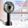 14442 - MINI VENTILADOR RECARGABLE DE MANO Y CON BASE (1 PZA)