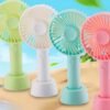 14442 - MINI VENTILADOR RECARGABLE DE MANO Y CON BASE (1 PZA)