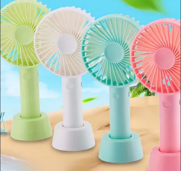 14442 - MINI VENTILADOR RECARGABLE DE MANO Y CON BASE (1 PZA)