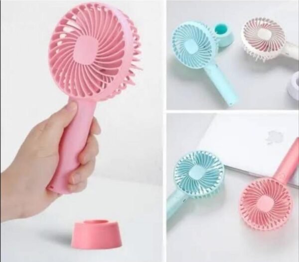 14442 - MINI VENTILADOR RECARGABLE DE MANO Y CON BASE (1 PZA)