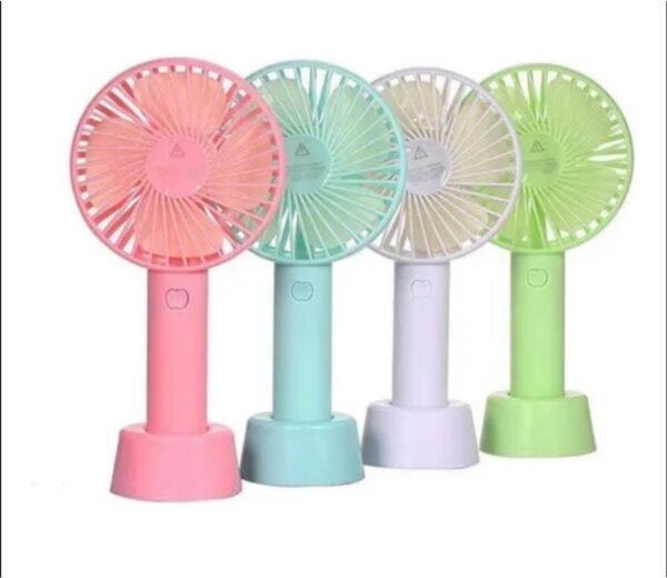 14442 - MINI VENTILADOR RECARGABLE DE MANO Y CON BASE (1 PZA)