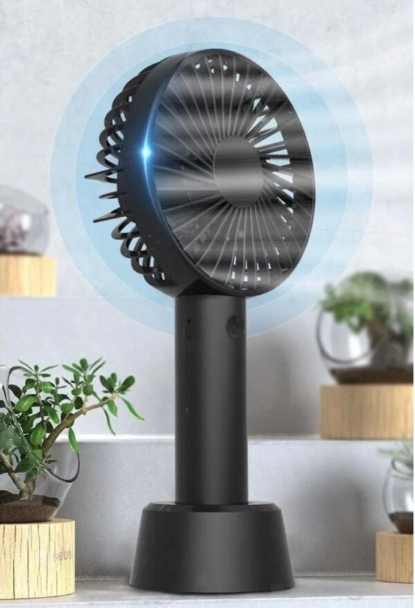14442 - MINI VENTILADOR RECARGABLE DE MANO Y CON BASE (1 PZA)