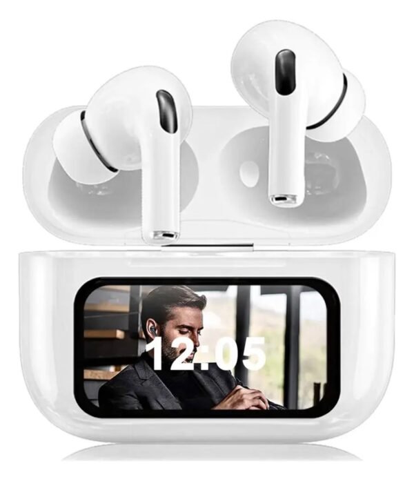 20 - AUDIFONOS "AIRPODS" "A9 PRO" CON PANTALLA TACTIL (1 PZA)