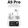20 - AUDIFONOS "AIRPODS" "A9 PRO" CON PANTALLA TACTIL (1 PZA)