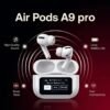 20 - AUDIFONOS "AIRPODS" "A9 PRO" CON PANTALLA TACTIL (1 PZA)