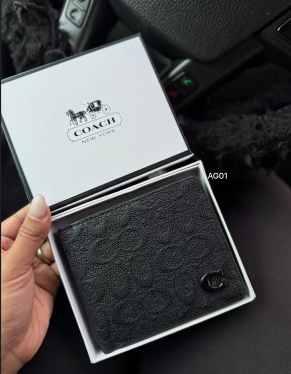 WXL-1060 - CARTERA CON TEXTURA x "COACH" PARA CABALLERO CON CAJA (1 PZA)