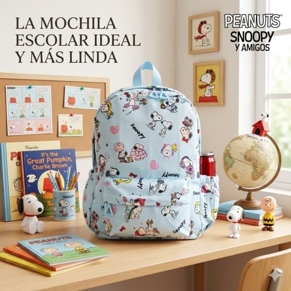 YZ-5104 - MOCHILA DISEÑO "CARTOON" x "SNOOPY" (1 PZA)