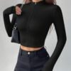 DY54282 - CHAMARRA DEPORTIVA CORTE "CROP" PARA DAMA POR TERCIA (3 PIEZAS)
