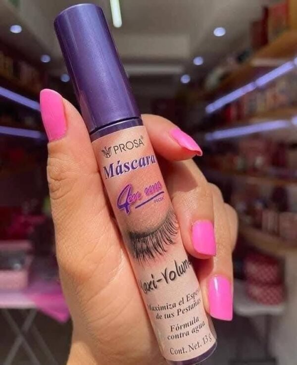 15153 - MASCARA "MAXI-VOLUMEN" x "PROSA" TAPA MORADA (1 PZA)