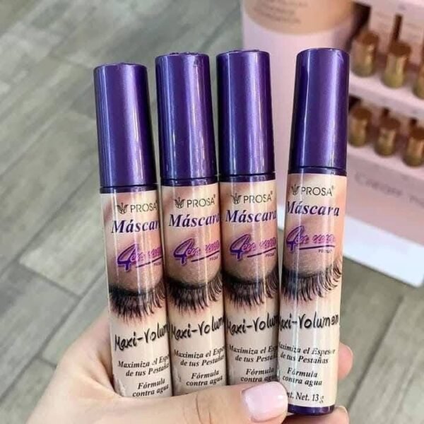 15153 - MASCARA "MAXI-VOLUMEN" x "PROSA" TAPA MORADA (1 PZA)
