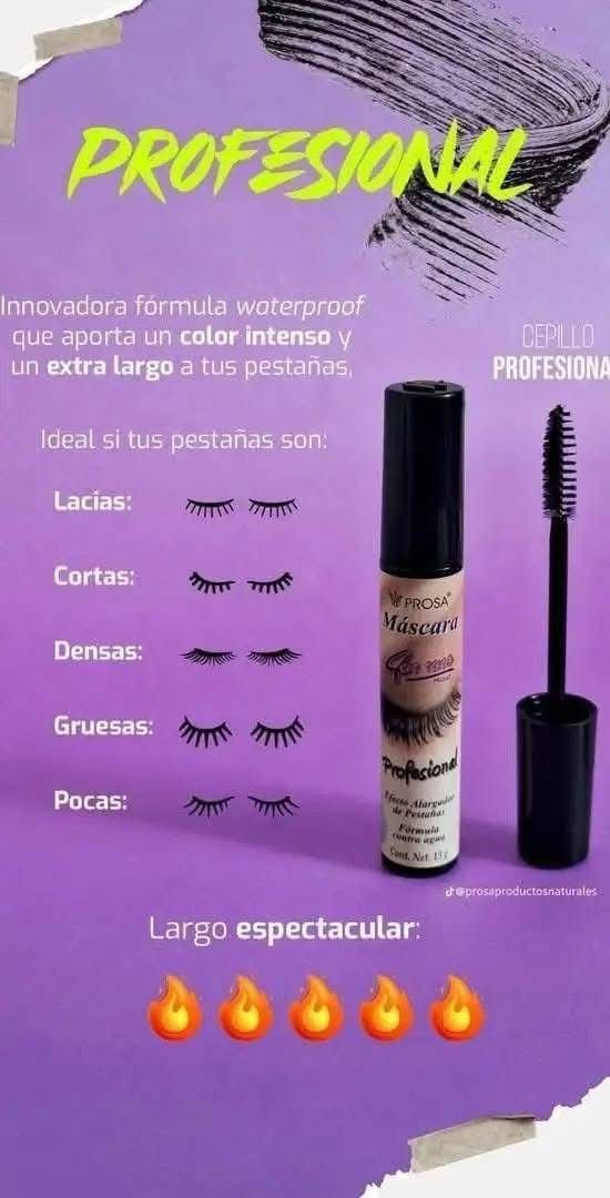 15150 - MASCARA "PROFESIONAL" x "PROSA" TAPA NEGRA (1 PZA)