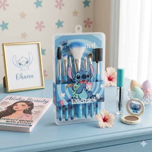 HUBR2098 - KIT DE BROCHAS PARA MAQUILLAJE x "STITCH" POR TERCIA (3 KITS)
