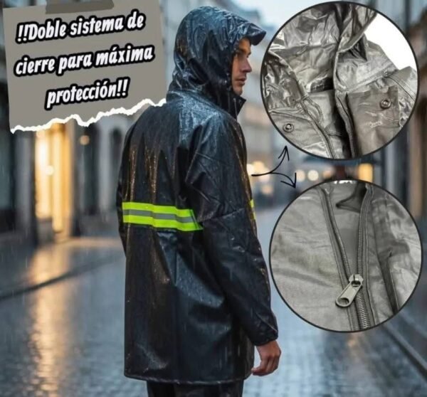 HT1001 - CONJUNTO DE IMPERMEABLE PARA MOTOCICLISTA (1 PZA)