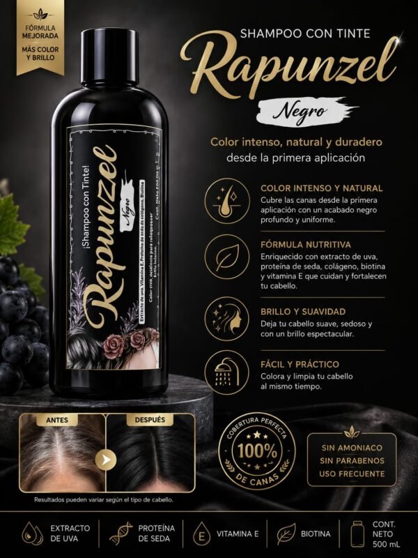 WhatsApp Image 2026-05-27 at 12.43.08 PM TNNR - SHAMPOO CON TINTE COLOR NEGRO x "RAPUNZEL". (1 PZA)