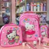 S16-2606 - TRIO ESCOLAR DE MOCHILA PARA PRIMARIA CON LUZ LED x "PERSONAJES" (1 TRIO)