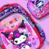 S16-2606 - TRIO ESCOLAR DE MOCHILA PARA PRIMARIA CON LUZ LED x "PERSONAJES" (1 TRIO)