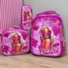 S16-2606 - TRIO ESCOLAR DE MOCHILA PARA PRIMARIA CON LUZ LED x "PERSONAJES" (1 TRIO)