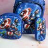 S16-2606 - TRIO ESCOLAR DE MOCHILA PARA PRIMARIA CON LUZ LED x "PERSONAJES" (1 TRIO)