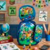 MT-6325 - TRIO ESCOLAR DE MOCHILA PARA PRIMARIA CON LUZ LED y COMPARTIMIENTO PARA CARRITO x "PERSONAJES" (1 TRIO)