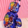 MT-6325 - TRIO ESCOLAR DE MOCHILA PARA PRIMARIA CON LUZ LED y COMPARTIMIENTO PARA CARRITO x "PERSONAJES" (1 TRIO)