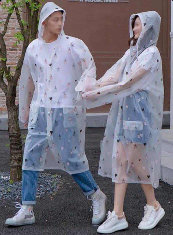 B123 - IMPERMEABLE PARA ADULTO CON DISEÑO "KAWAII" (1 PZA)