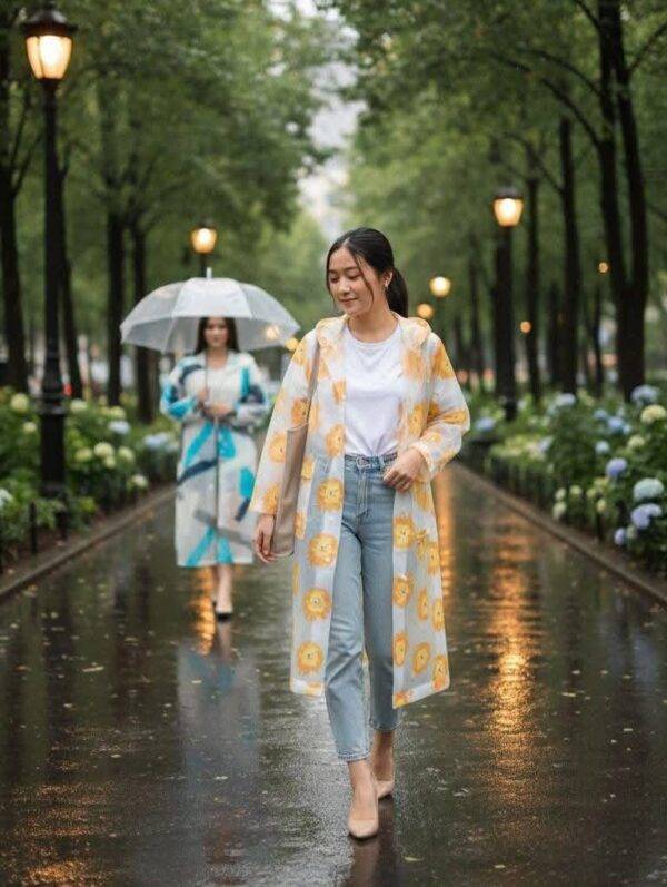 B123 - IMPERMEABLE PARA ADULTO CON DISEÑO "KAWAII" (1 PZA)