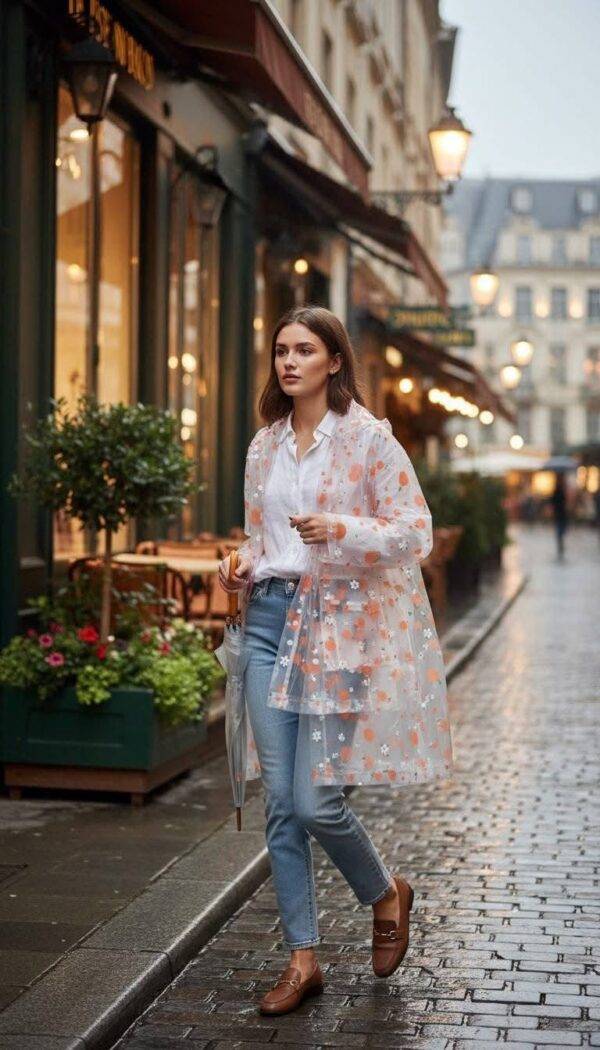 B123 - IMPERMEABLE PARA ADULTO CON DISEÑO "KAWAII" (1 PZA)