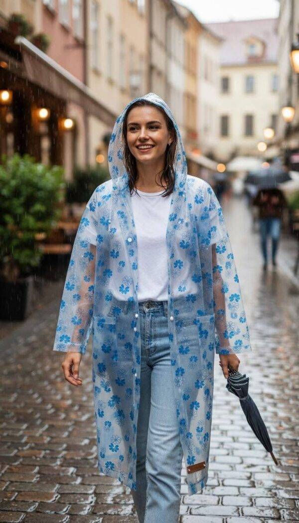 B123 - IMPERMEABLE PARA ADULTO CON DISEÑO "KAWAII" (1 PZA)