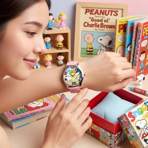 E208 - RELOJ x "SNOOPY" CON CAJA (1 PZA)