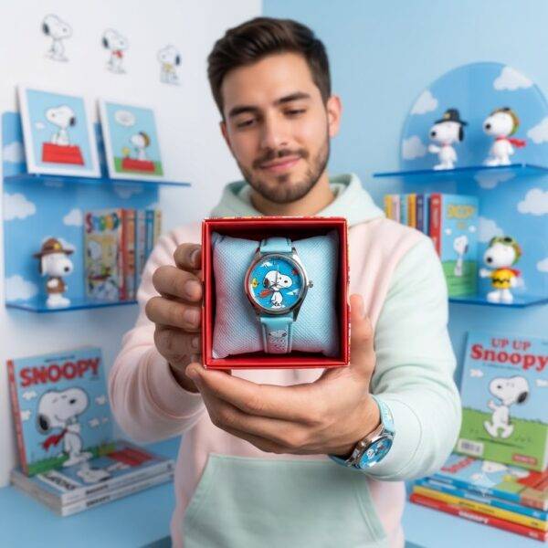 E208 - RELOJ x "SNOOPY" CON CAJA (1 PZA)
