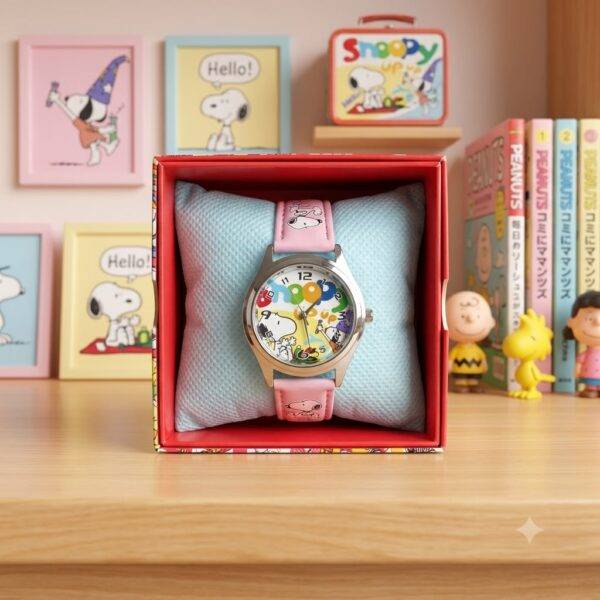 E208 - RELOJ x "SNOOPY" CON CAJA (1 PZA)