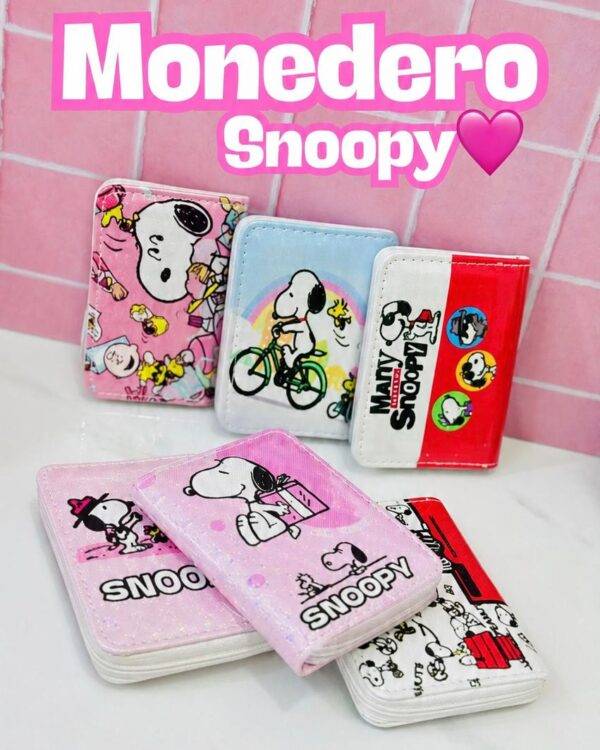 JSQB-20- TERCIA DE MONEDERO x SNOOPY. (3 PZS)