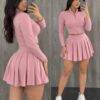 SET4312 - CONJUNTO DEPORTIVO PREMIUM DE FALDA/SHORT Y CHAMARRA (1 CONJUNTO)