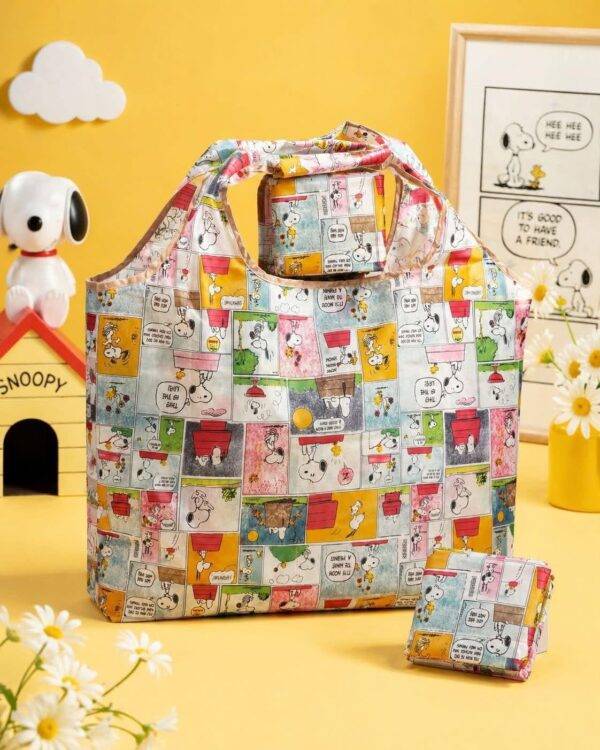 1SNB - BOLSA PLEGABLE Y REUTILIZABLE x "SNOOPY" (1 PZA)