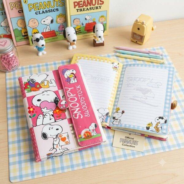 AF-312 - LIBRETA PREMIUM CON BROCHE MAGNETICO x "SNOOPY" (1 PZA)