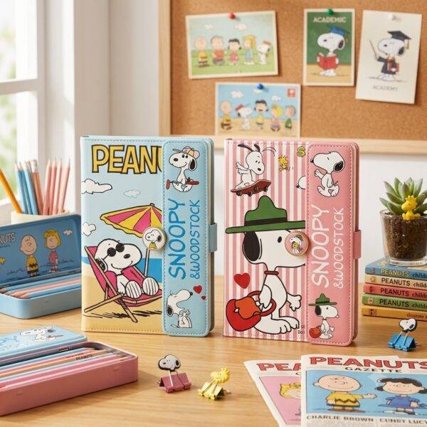 AF-312 - LIBRETA PREMIUM CON BROCHE MAGNETICO x "SNOOPY" (1 PZA)