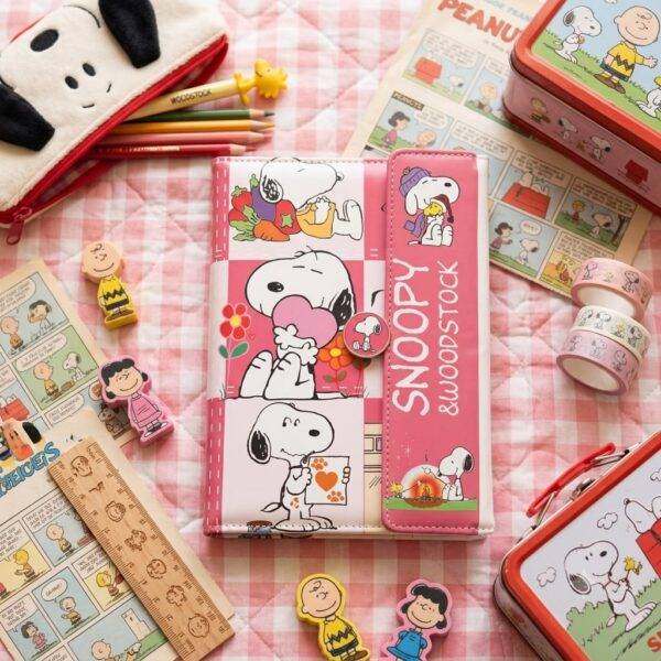 AF-312 - LIBRETA PREMIUM CON BROCHE MAGNETICO x "SNOOPY" (1 PZA)