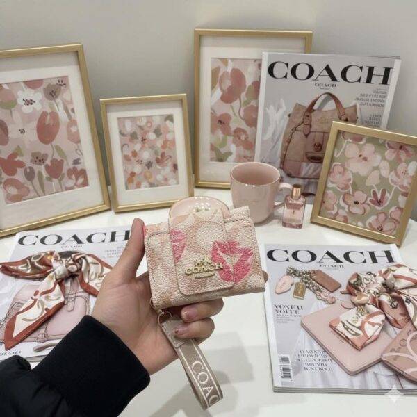 WXL-1087 - MINI MONEDERO x "COACH" POR TERCIA (3 PIEZAS)