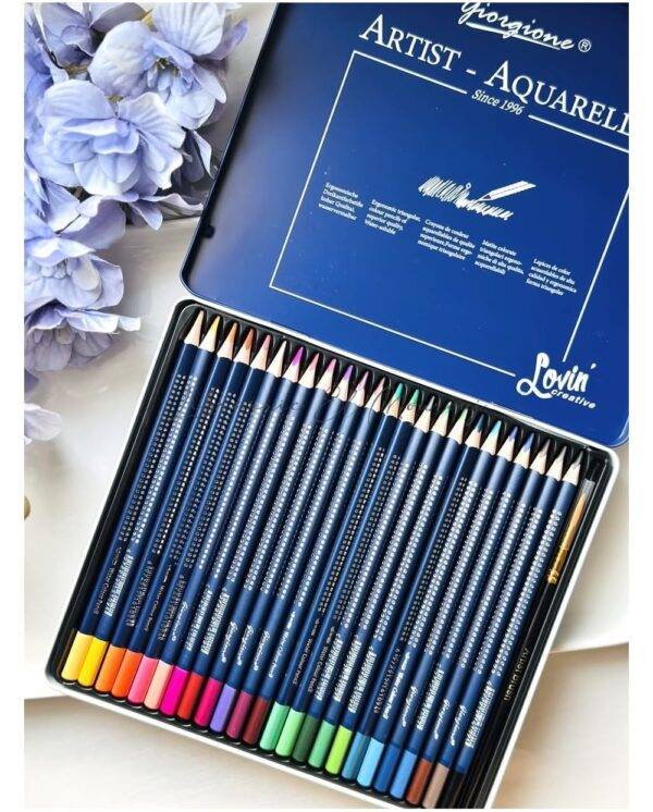 WhatsApp Image 2026-06-20 at 12.07.15 PM (1) E188 - KIT DE 24 LAPICES DE COLORES ACUARELABLES x "GIORGIONE" CON ESTUCHE METALICO (1 KIT)