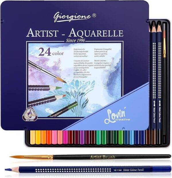 WhatsApp Image 2026-06-20 at 12.07.15 PM (6) E188 - KIT DE 24 LAPICES DE COLORES ACUARELABLES x "GIORGIONE" CON ESTUCHE METALICO (1 KIT)