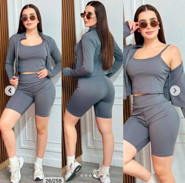 SEJ4173 - CONJUNTO DEPORTIVO DE 3 PIEZAS PARA DAMA (1 CONJUNTO)