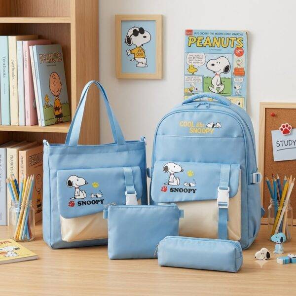 ZP830 - SET DE 4 PIEZAS DE MOCHILA x "SNOOPY" (1 SET)