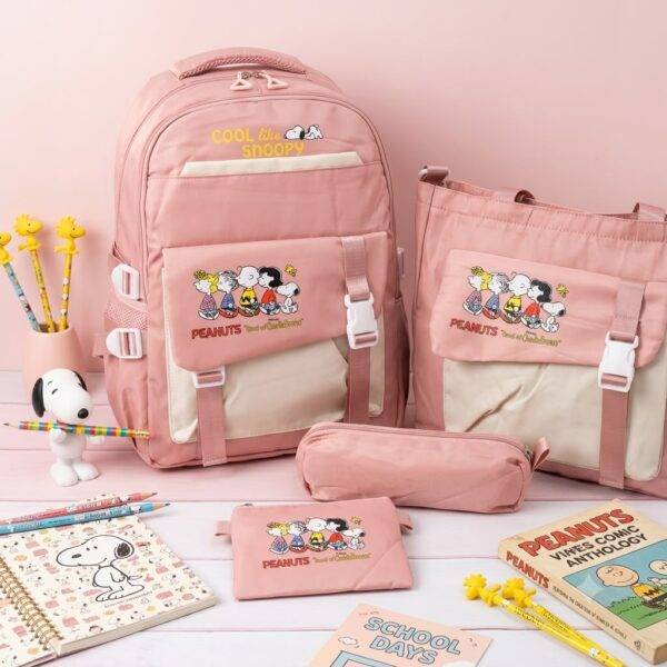 ZP830 - SET DE 4 PIEZAS DE MOCHILA x "SNOOPY" (1 SET)